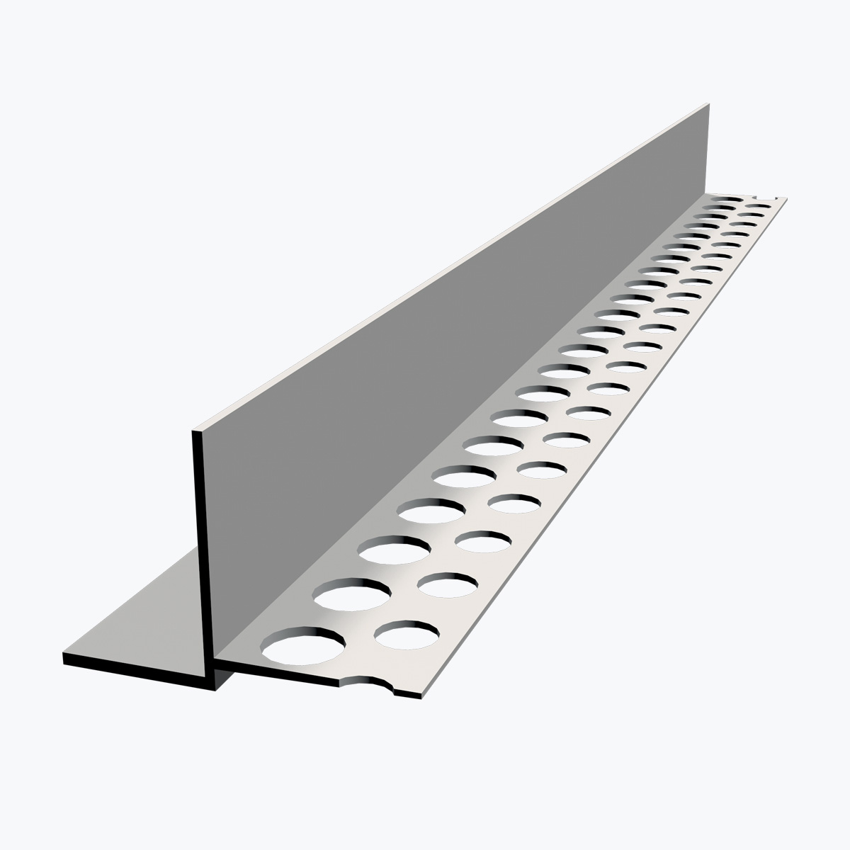 profile-transition-jonction-faux-plafond-b105-tempolistel.jpg TEMPOLISTEL® B105 Umskiptirennibekk fyrir tengingu fölsuðs lofts úr gipsplötu og aflægs með einni hlið til múrhúðunar - Image 1