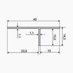TEMPOLISTEL® A134 T-rennibekkur - Image 2