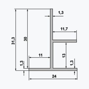 TEMPOLISTEL® B104 Umbreytingarennibekkur fyrir tengingu gipsplötu loftfellingar og afanlegrar - Image 2