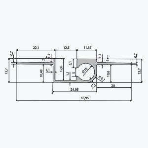 TEMPOLISTEL® B109 Myndarennibekk fyrir skilvegg - Image 2