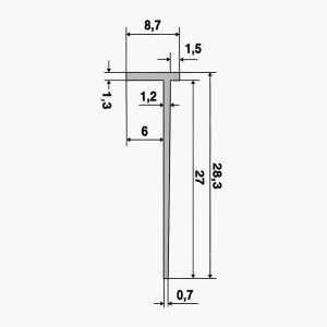 TEMPOLISTEL® B118 Stöðvunarsnið fyrir BA6 gipsplötuvegg - Image 2