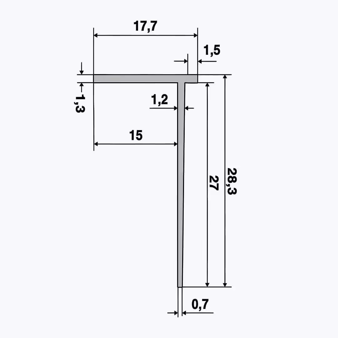 TEMPOLISTEL® B119 Endaprófíll fyrir BA15 gipsplötu - Image 2